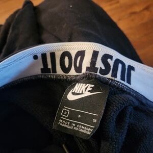 Nike 'Just Do It' Elastic Waistband Black Shorts